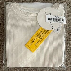 Little Sleepies Ivory Ribbed Pajama Set